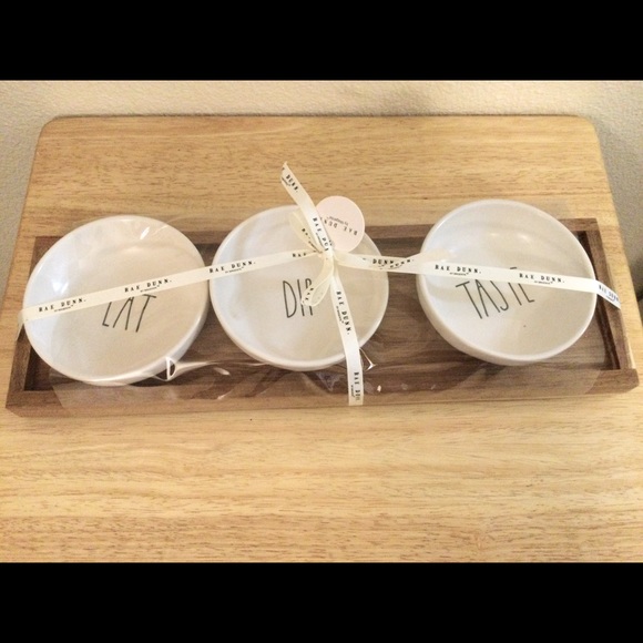 Rae Dunn Eat, Dip, Taste Dip Bowl Set